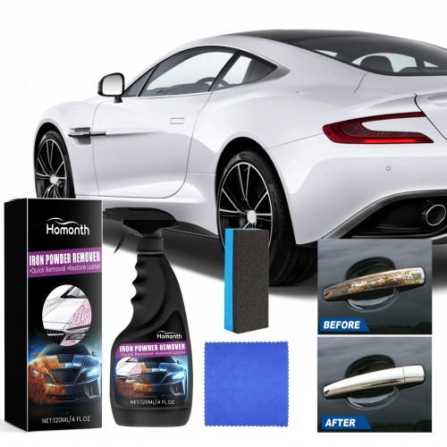 Homonth Iron Out Rust Remover Spray: The Ultimate Wheel Cleaner for Car Detailing & Removal of Iron Particles 120ml